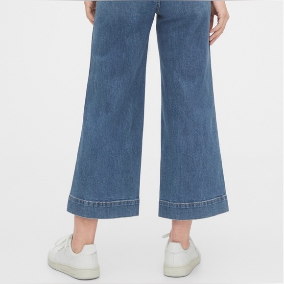 🩵 Gap High-Rise Wide Leg Crop Jeans NWOT, Size 2P/ 26P - Picture 7 of 14